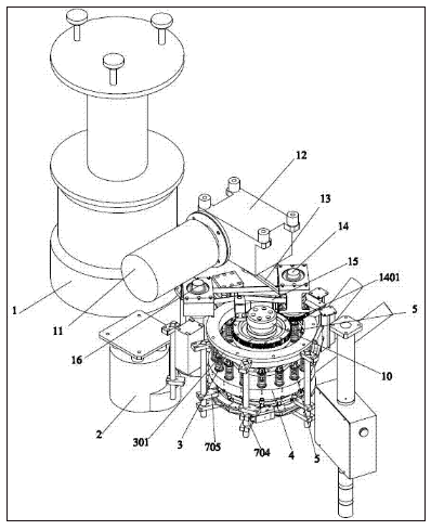 一种香水喷头泵心密封圈组装机